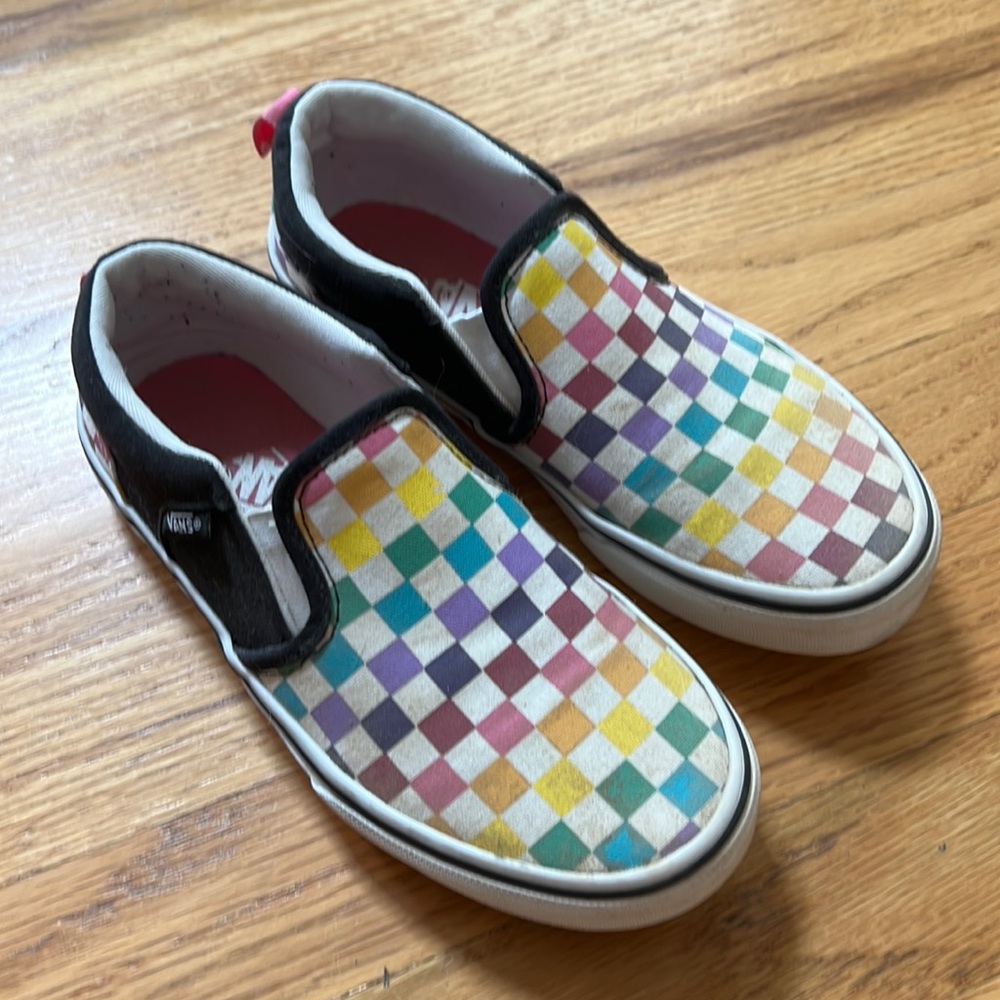 Vans Kids Multicolor Checkered Slip-On Sneakers